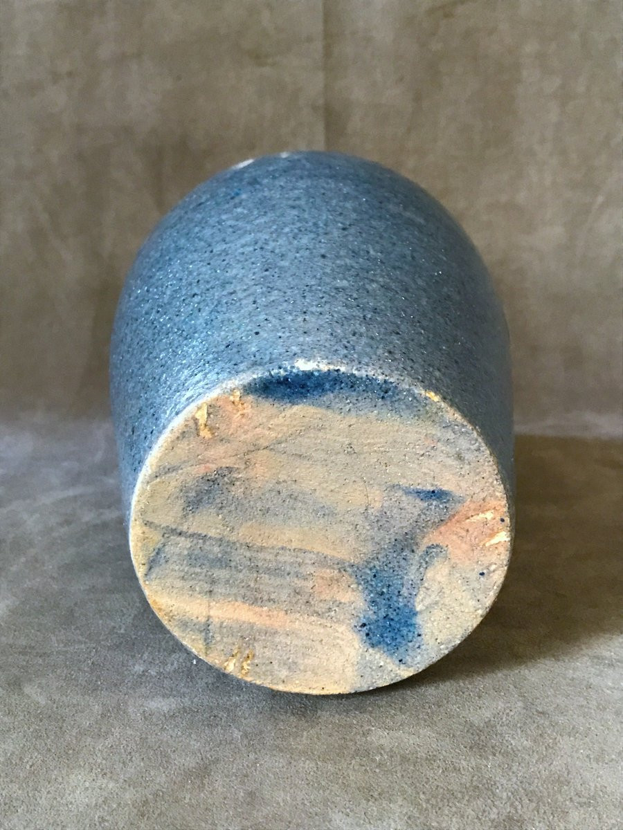 Sculptural Vase In Glazed Stoneware, France (circa 1960)-photo-6