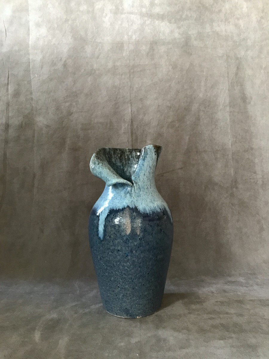 Sculptural Vase In Glazed Stoneware, France (circa 1960)