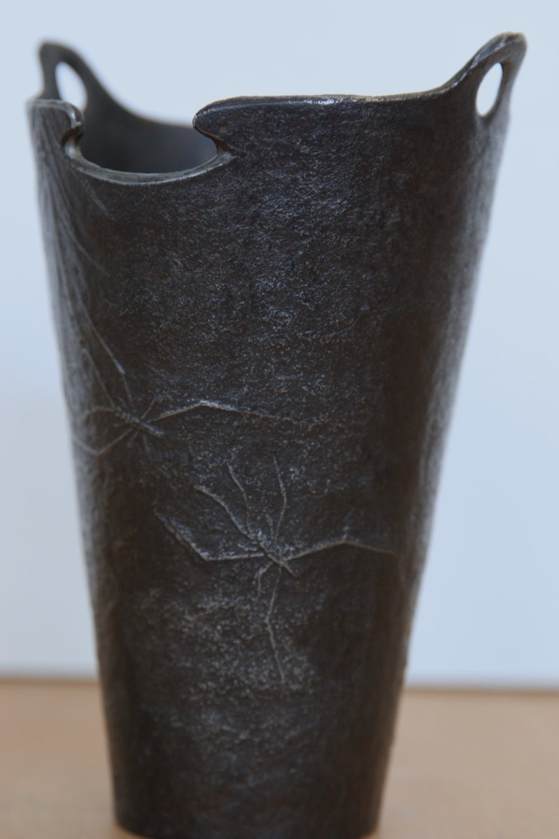 Cast Iron (steel) Ikebana Vase, Japan – Meiji Period (1868 – 1912)-photo-4