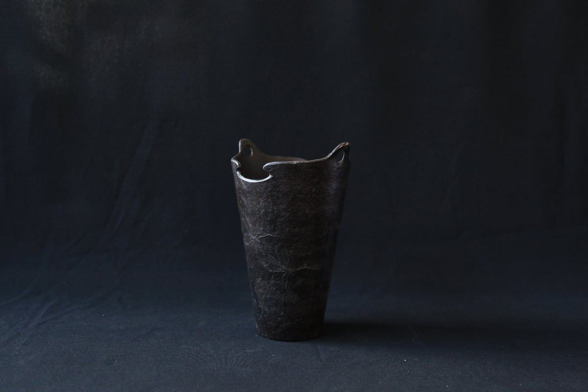 Cast Iron (steel) Ikebana Vase, Japan – Meiji Period (1868 – 1912)-photo-5