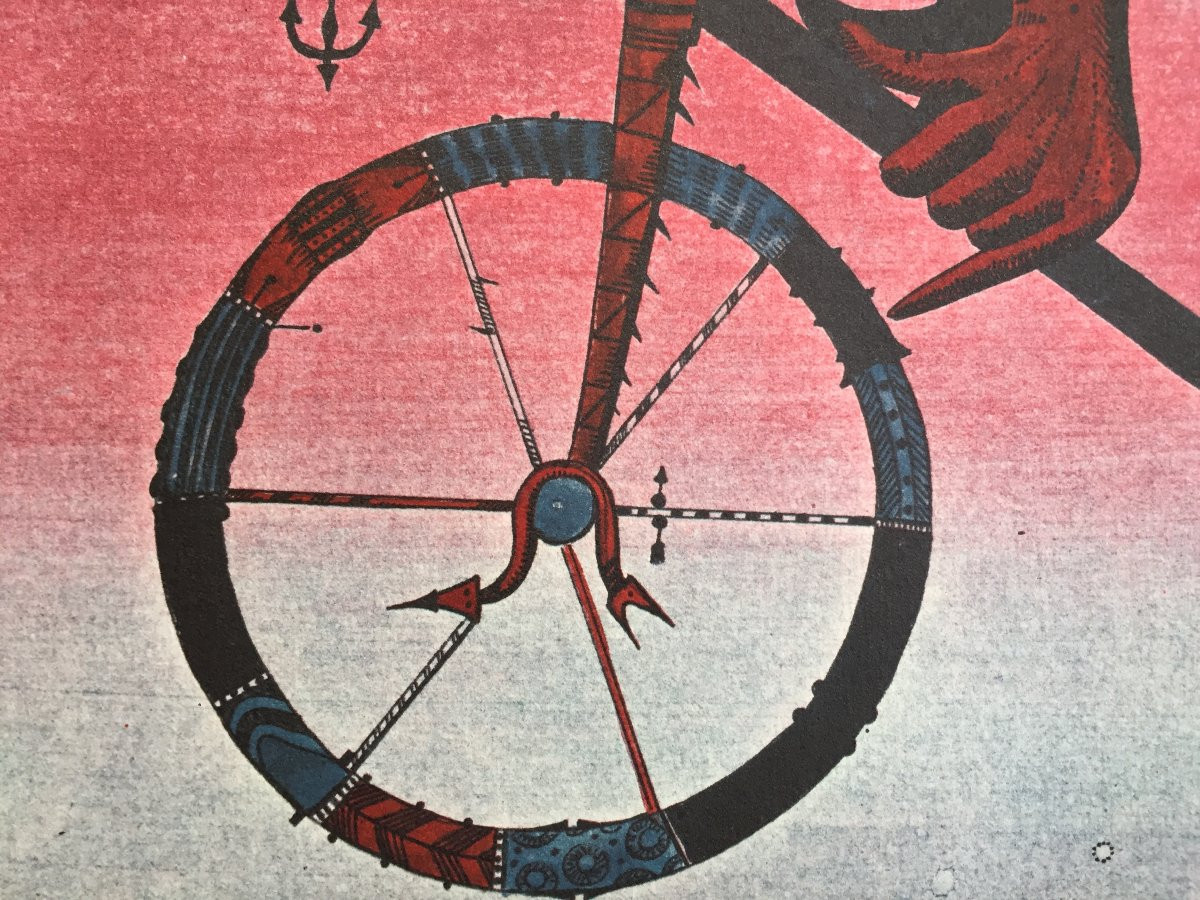 Lithographie originale signée, 1979, Joan PONÇ (1927–1984) Sans titre (« Bicyclette magique »)-photo-2