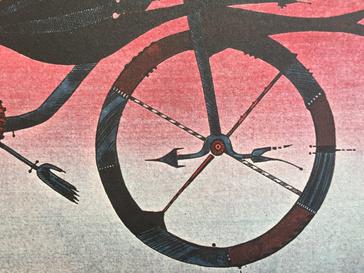 Lithographie originale signée, 1979, Joan PONÇ (1927–1984) Sans titre (« Bicyclette magique »)-photo-3