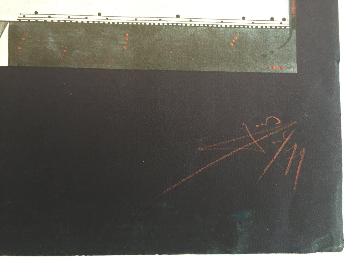 Lithographie originale signée, 1979, Joan PONÇ (1927–1984) Sans titre (« Bicyclette magique »)-photo-5