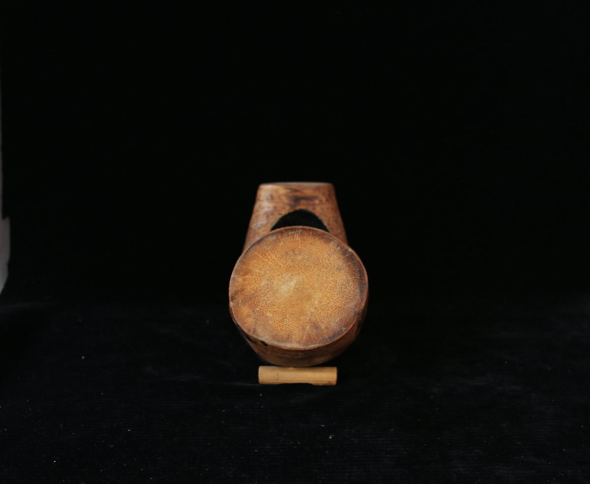 Vase en racine de bambou pour Ikebana  “Take-no-zutsu Hanaire” Japon, période Meiji (1868–1912)-photo-2