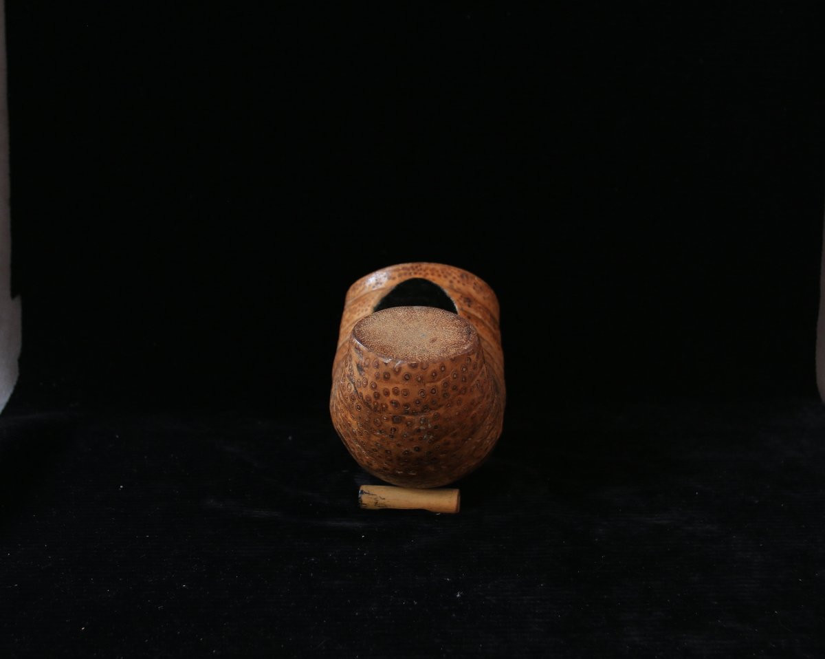 Vase en racine de bambou pour Ikebana  “Take-no-zutsu Hanaire” Japon, période Meiji (1868–1912)-photo-4