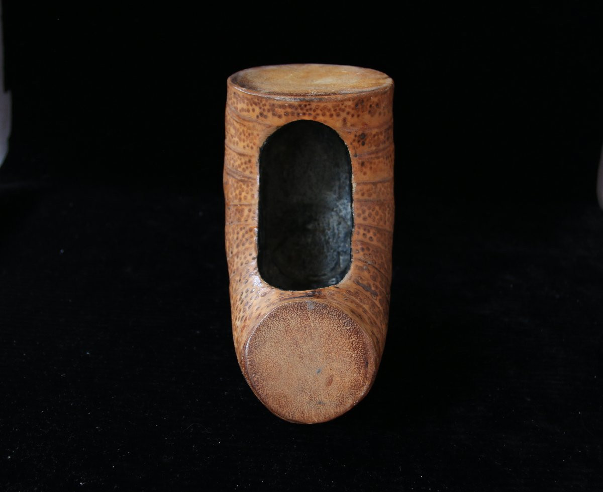 Vase en racine de bambou pour Ikebana  “Take-no-zutsu Hanaire” Japon, période Meiji (1868–1912)-photo-5