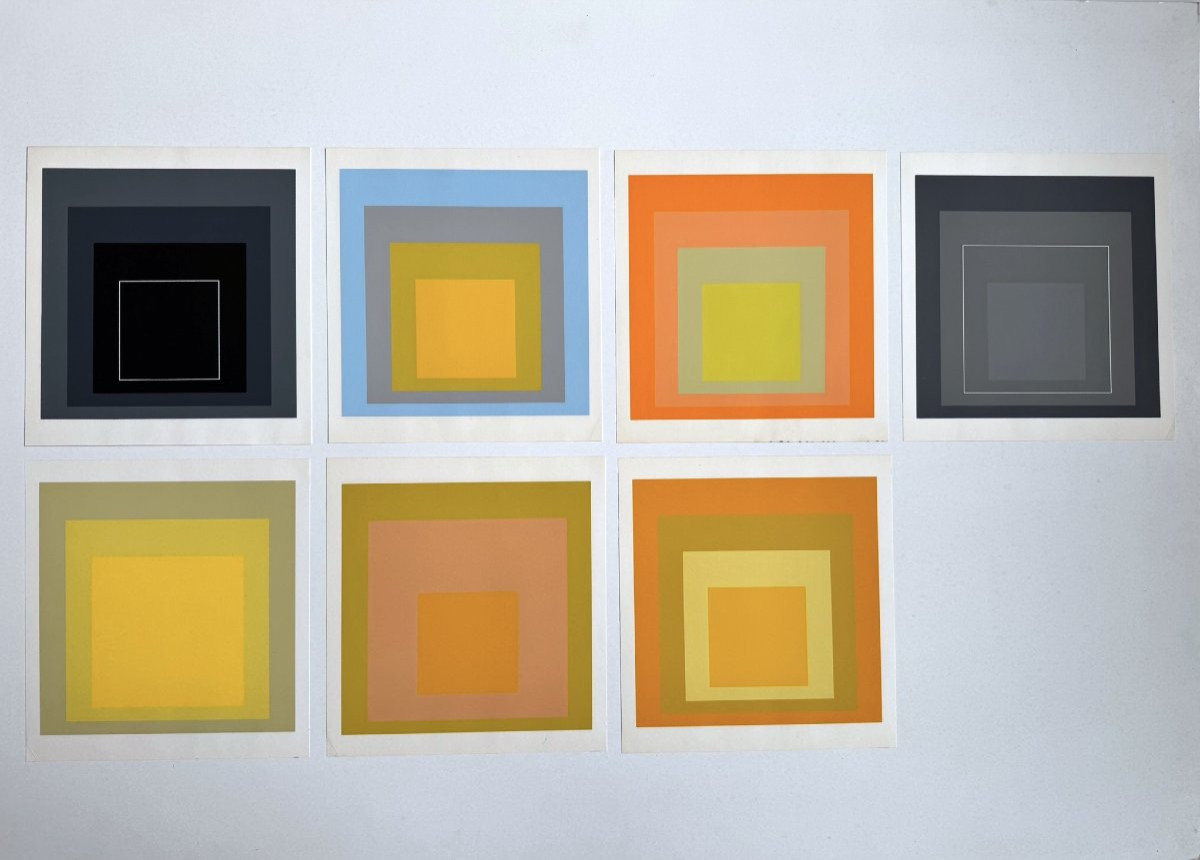 Albers, Josef - Homage To The Square, Silkscreen On Vellum - Josef Keller 1968 (2)-photo-2