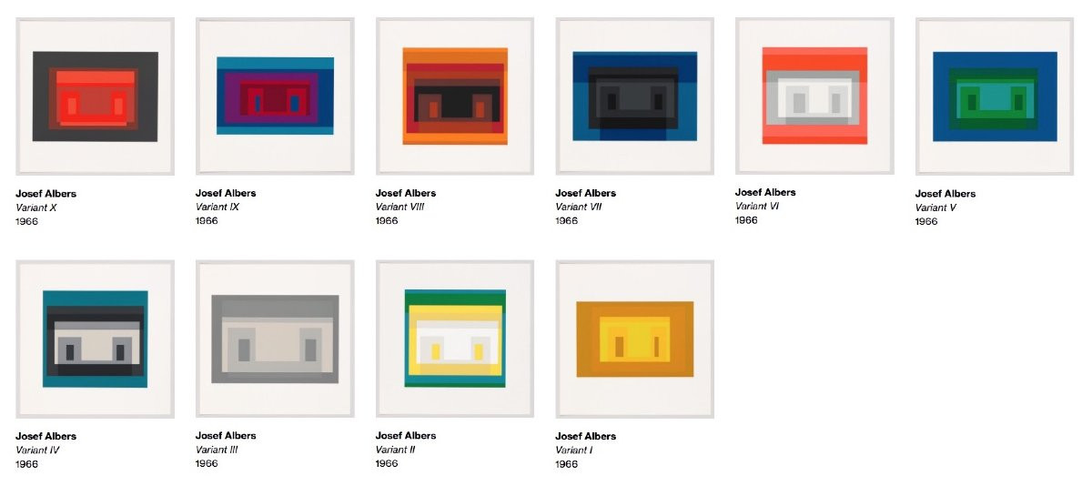 Albers, Josef - Ten Variants,  Sérigraphie sur vélin - Josef Keller 1968 (1)-photo-3
