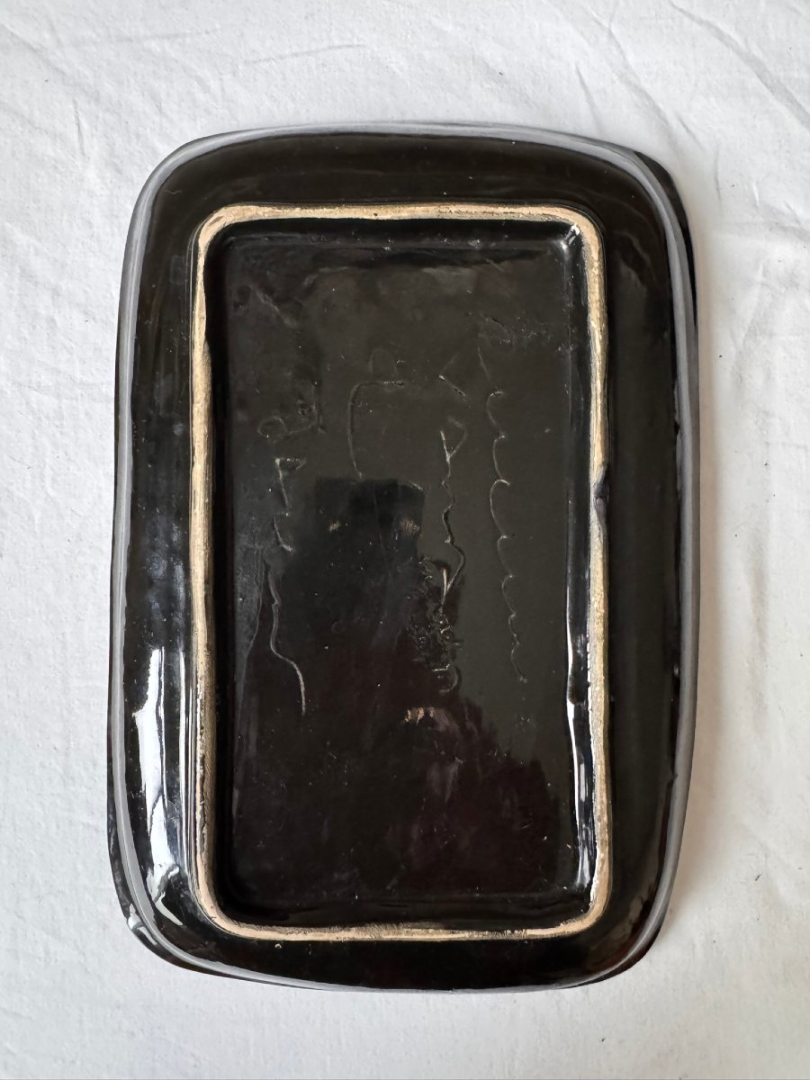   Ceramic Dish, Atelier Cerenne - Vallauris, Female Nude (ii), Circa 1950-photo-2