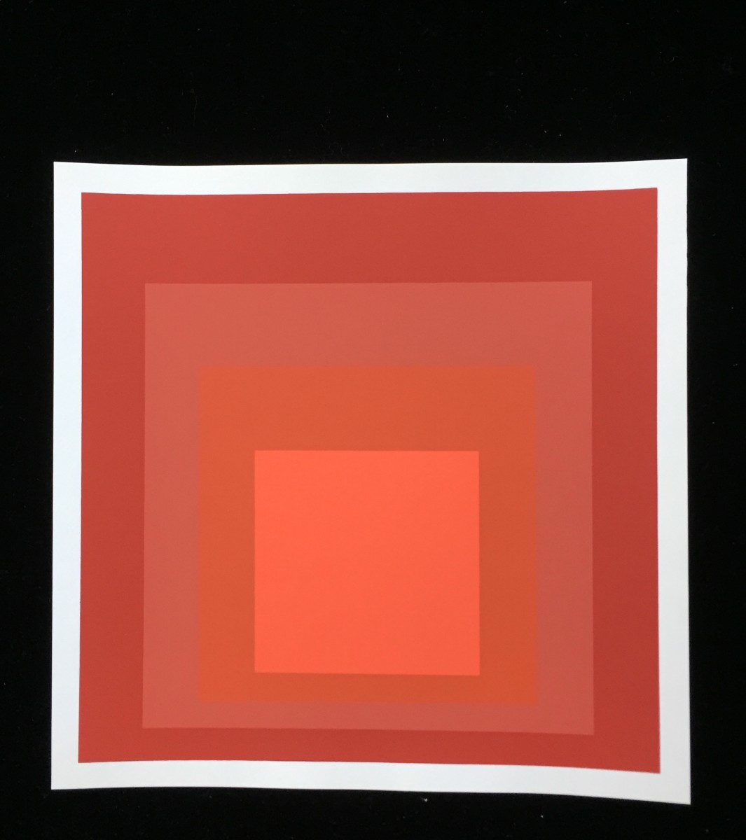  Albers, Josef, Silkscreen On Vellum - Homage To The Square: R-iii A-4, 1968