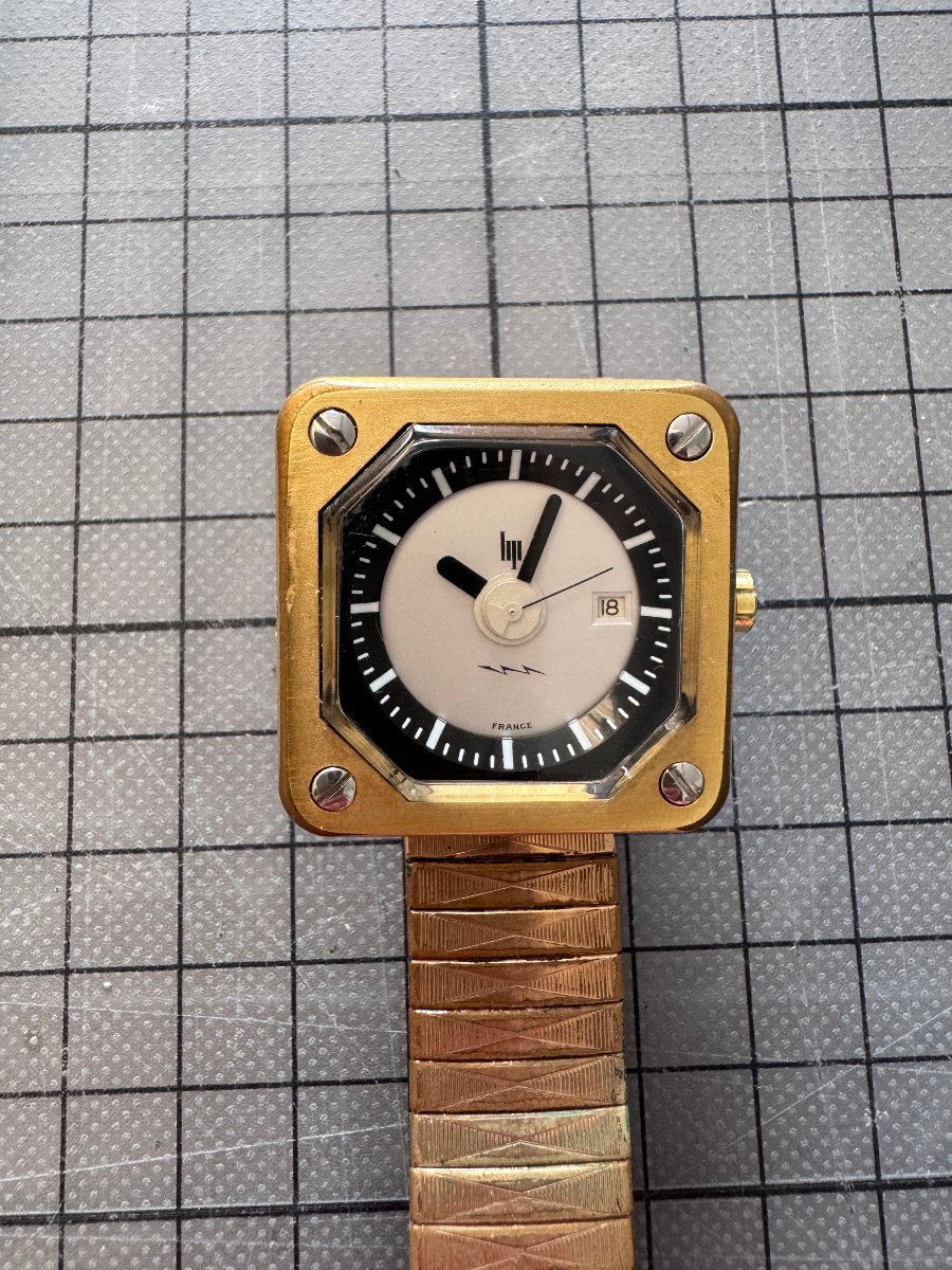 Montre Lip Rudi MEYER plaquée or mat Electronic (Lip R53) 1975-photo-3