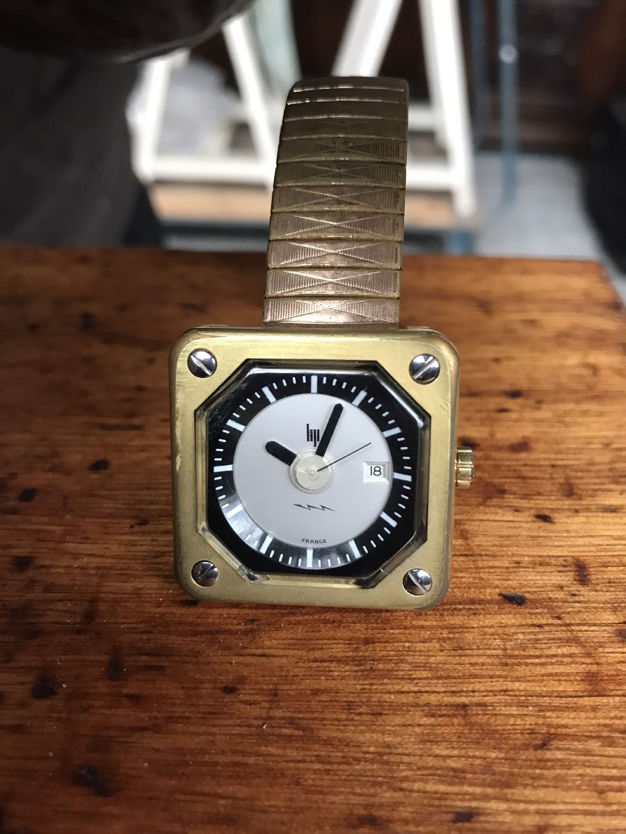 Montre Lip Rudi MEYER plaquée or mat Electronic (Lip R53) 1975