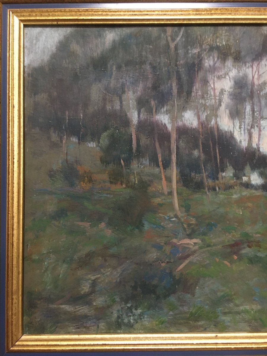 Painting Victor Charreton (1864-1936) Landscape-photo-2