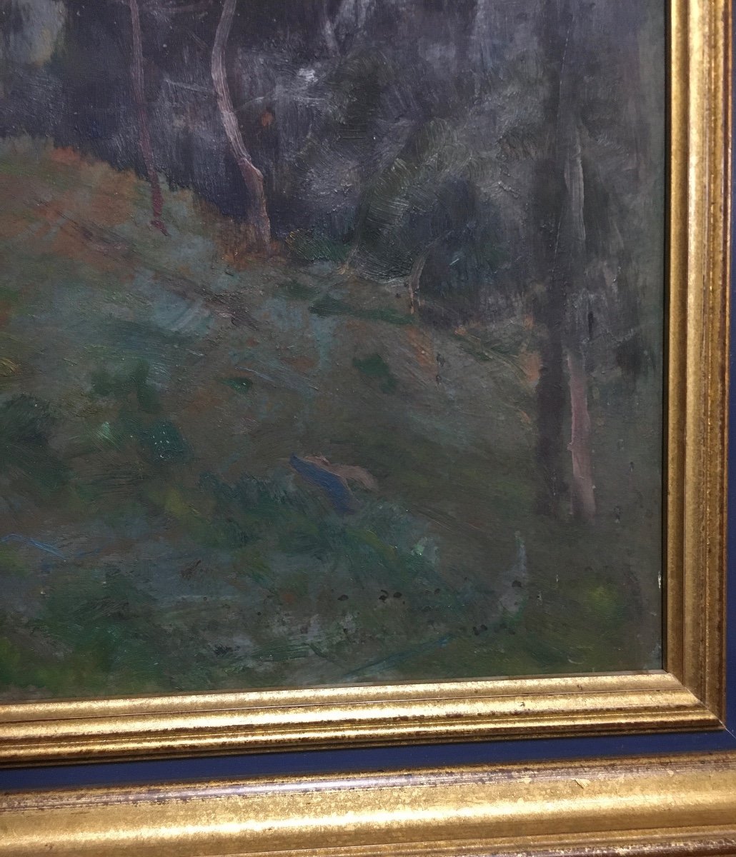 Painting Victor Charreton (1864-1936) Landscape-photo-3