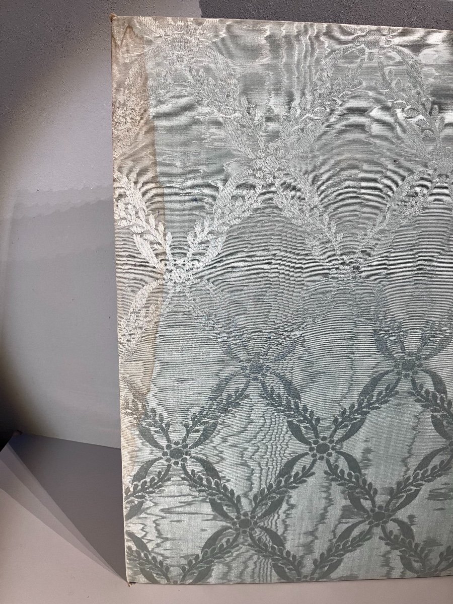 Broderie Soie Style Louis XVI. Grande Pochette Porte Feuilles Ou Courrier.-photo-4