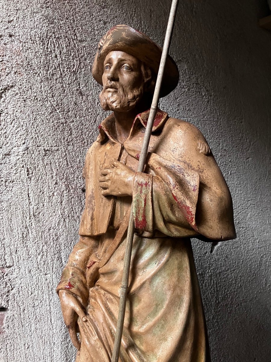 Statue Terre Cuite Saint Roch Toulouse Virebent-photo-2
