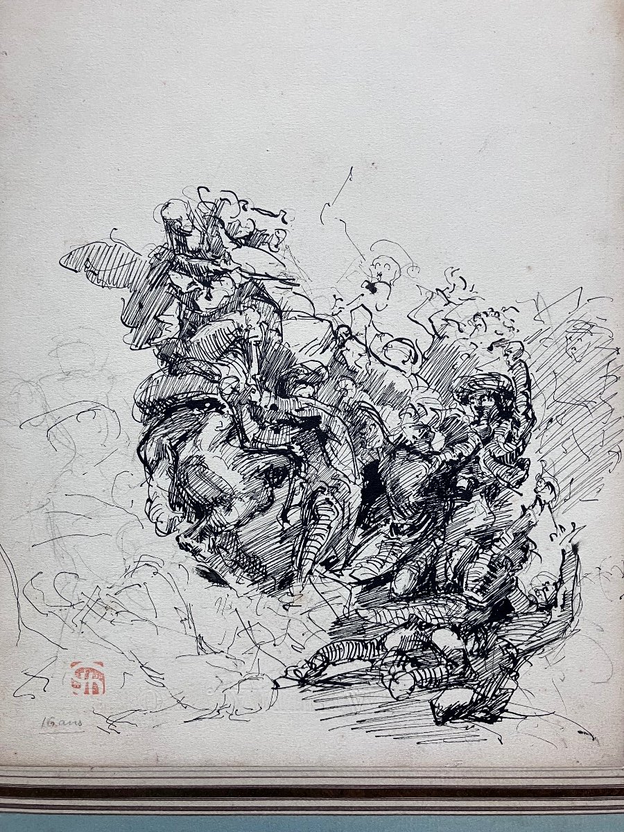 Drawing Ink And Pencil Jules Chadel (1870-1941)-photo-3