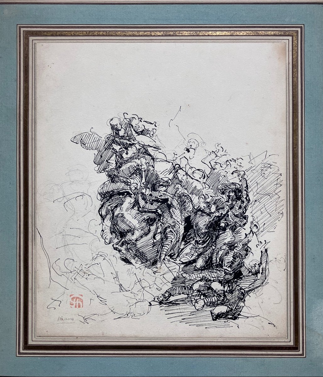 Drawing Ink And Pencil Jules Chadel (1870-1941)