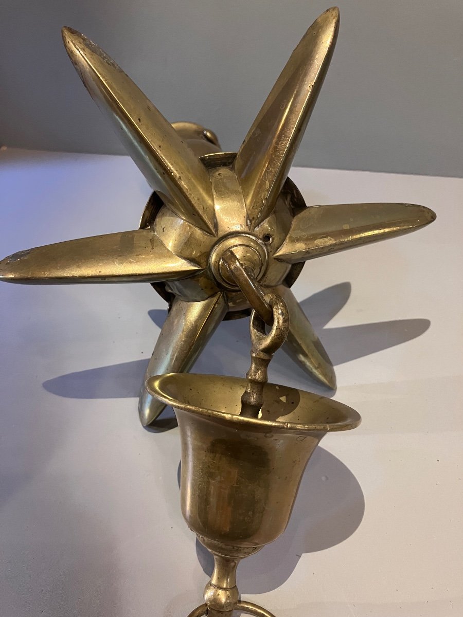 Chandelier Oil Lamp, High Period Bronze -photo-5