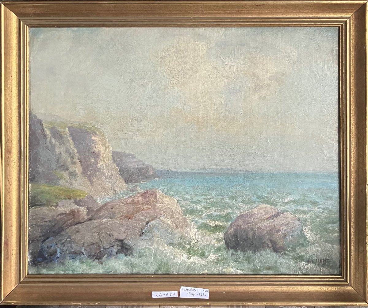 Tableau  Falaise De Scarborough Ontario (Toronto) John Powell Hunt (1854-1932)-photo-2