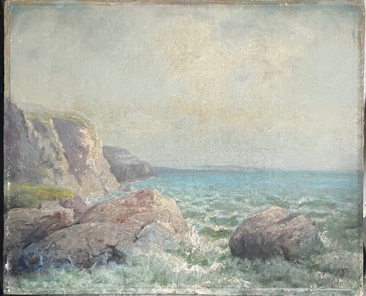 Tableau  Falaise De Scarborough Ontario (Toronto) John Powell Hunt (1854-1932)