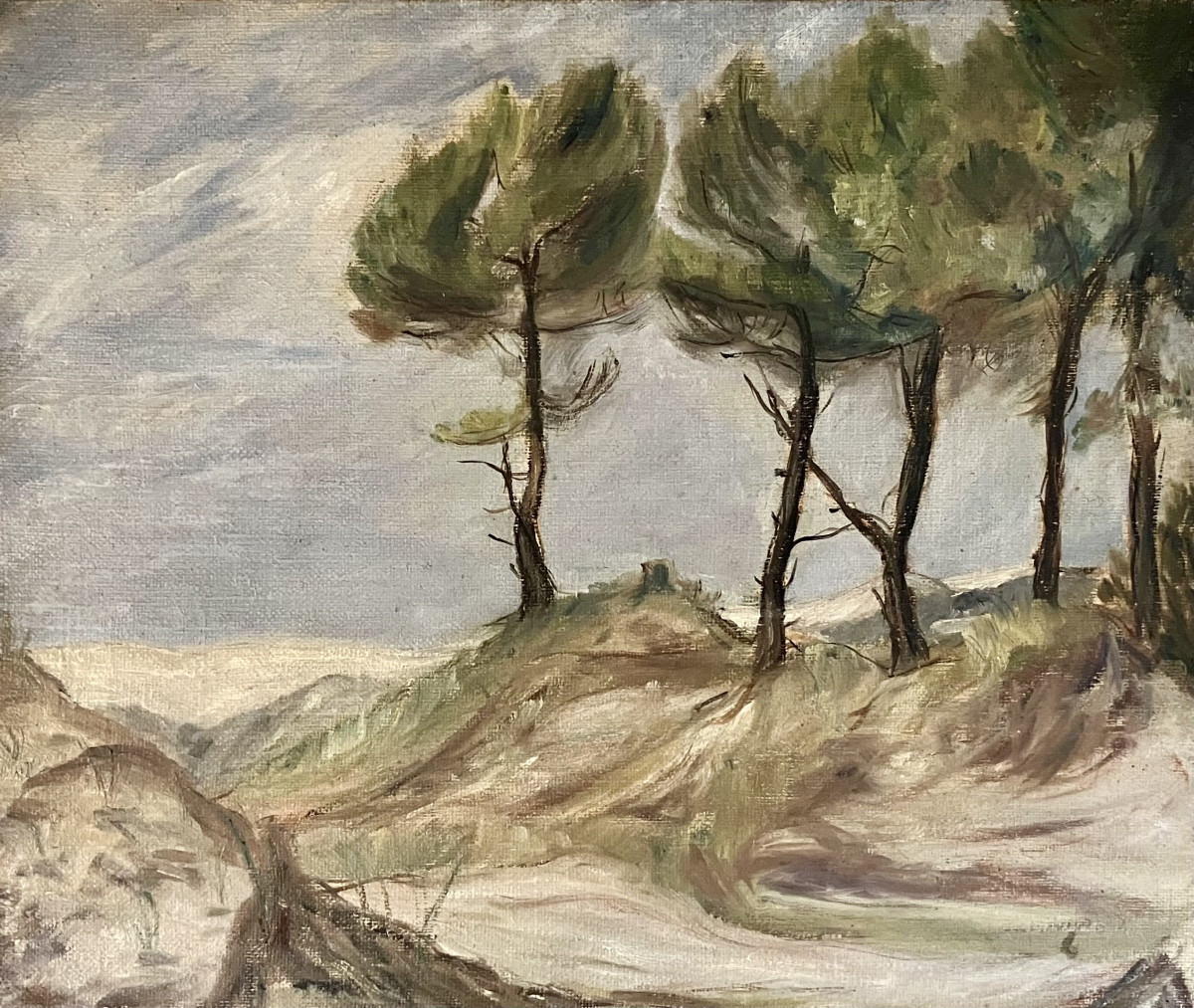 Dunes De Berck Par Simone Forge (1911-2003)