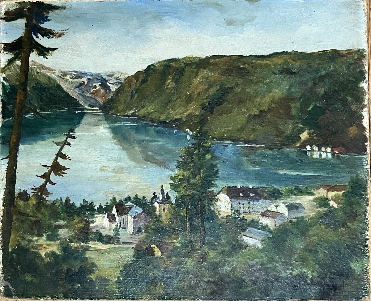 tableau Ulvik, Hardangerfjord, Norvège XXe siecle-photo-3