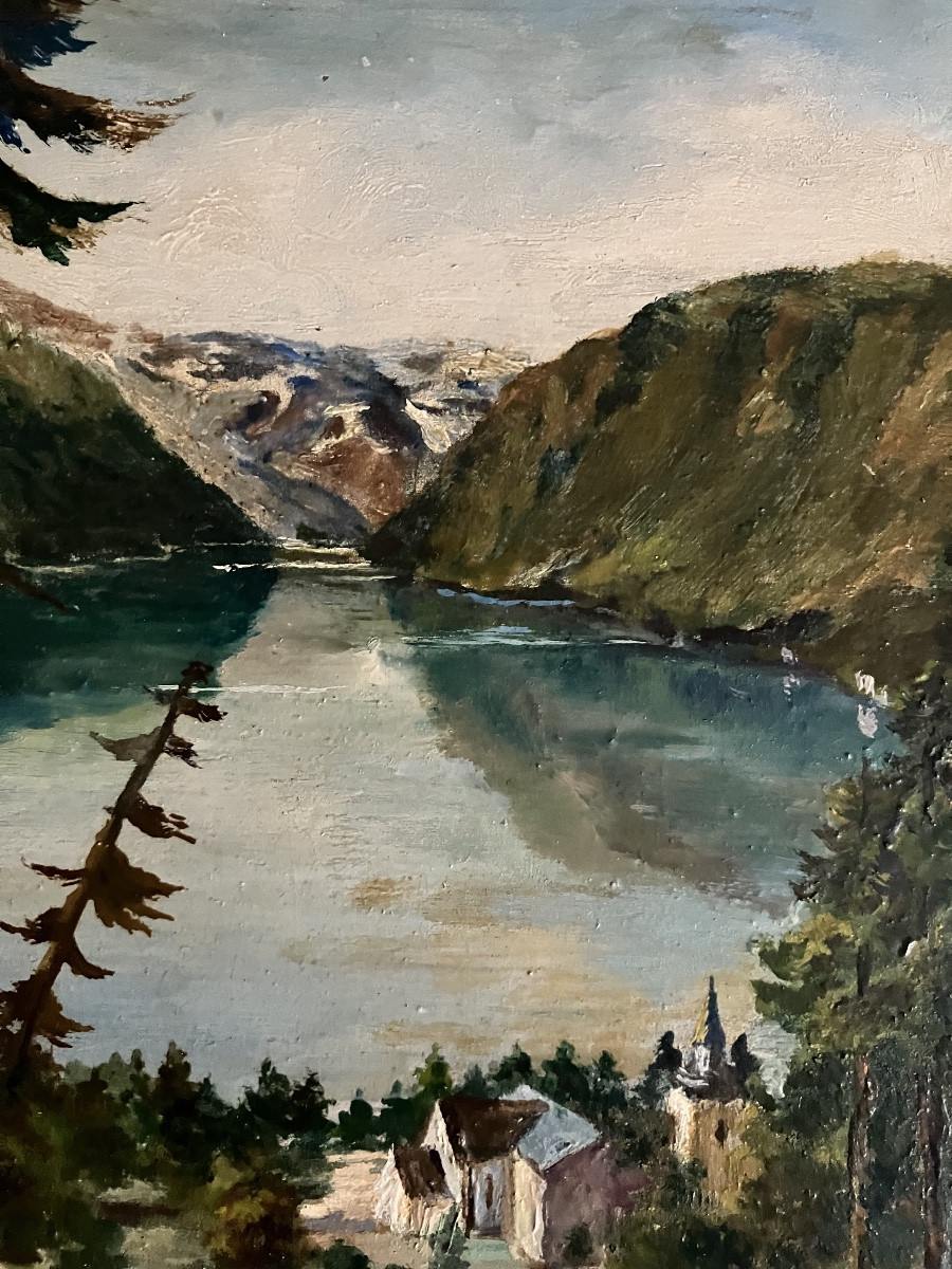 tableau Ulvik, Hardangerfjord, Norvège XXe siecle-photo-1