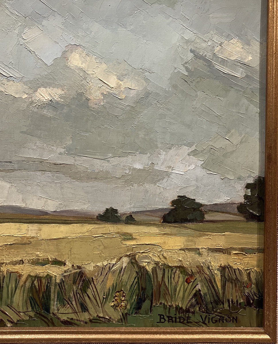 Painting "wheats Towards Pontchartrain" By Simone Bride-vignon-photo-4