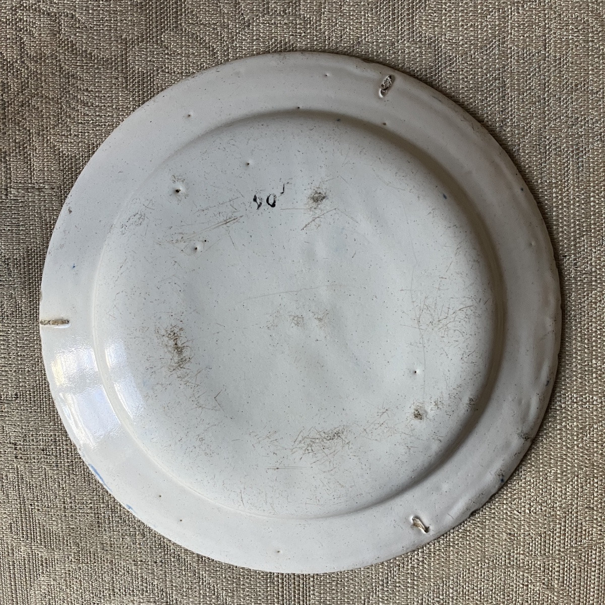 Assiette faïence Alcora XVIII ème siècle-photo-2