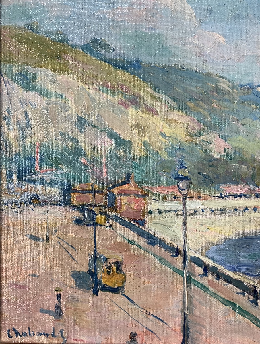 Tableau impressionniste. Pont Corneille à Rouen par Raymond de Chabaud La Tour (1865-1929)-photo-4