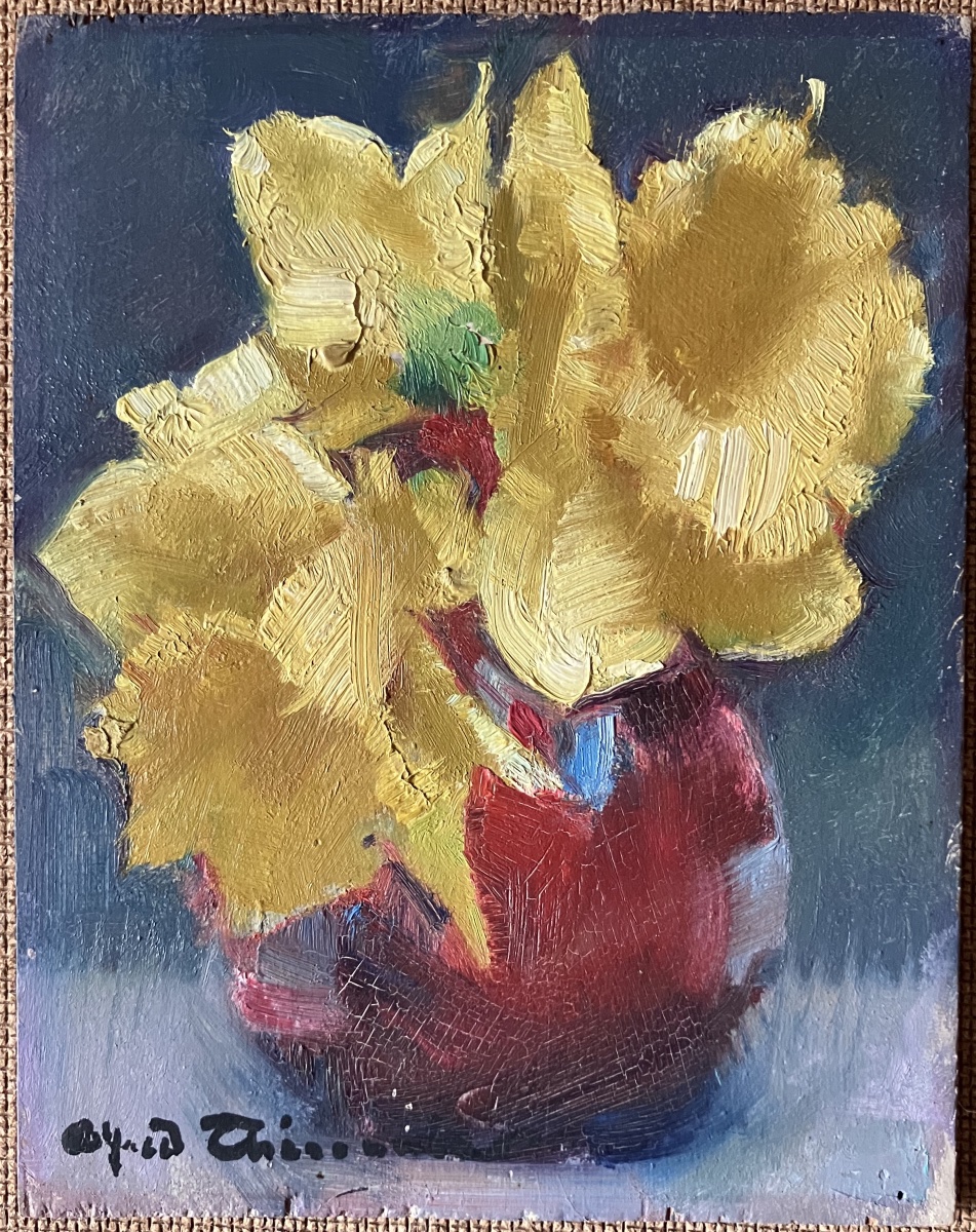 Painting By Alfred Thésonnier (1898–1973)  Daffodils