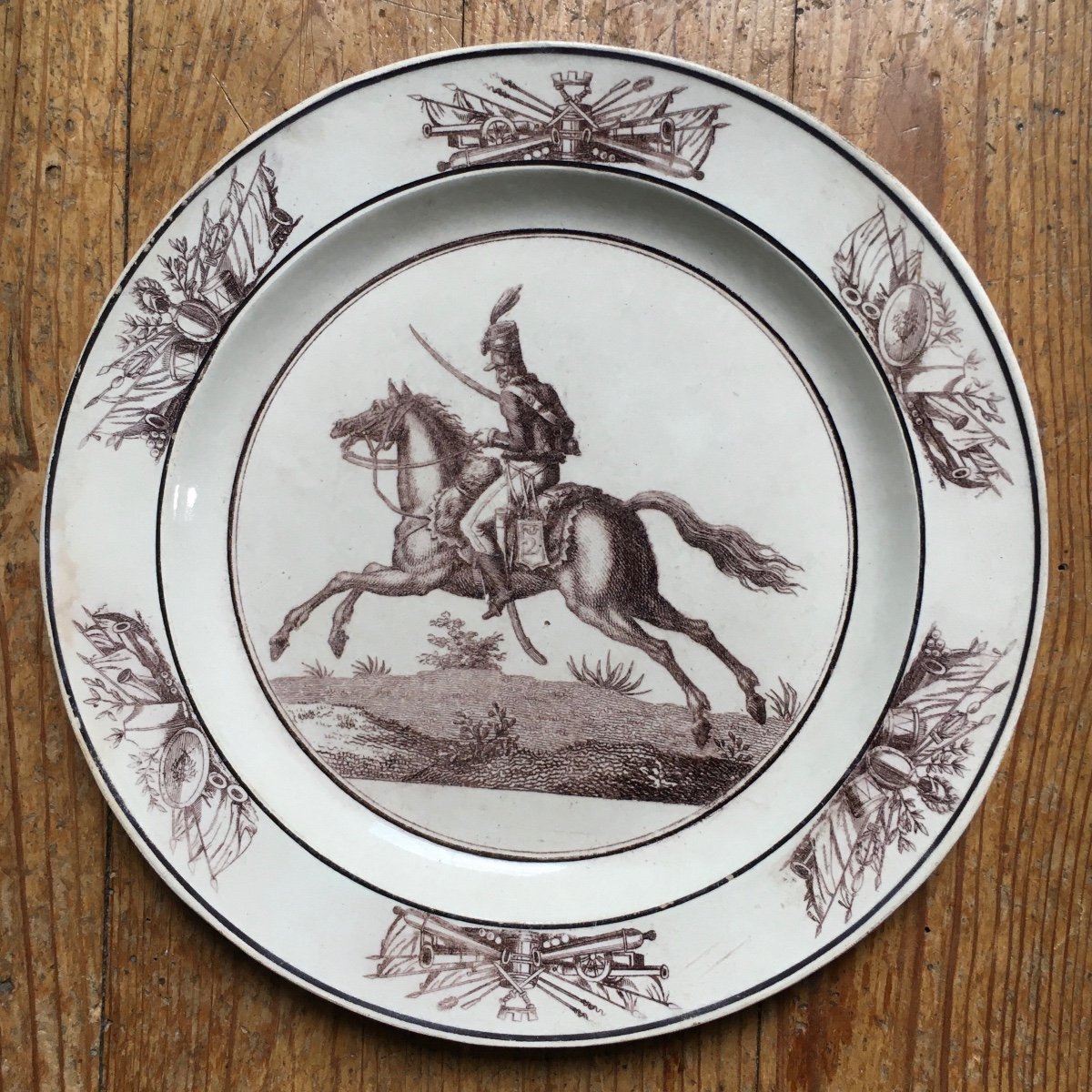 Fine De Sèvres Earthenware: Hussar Decor Plate