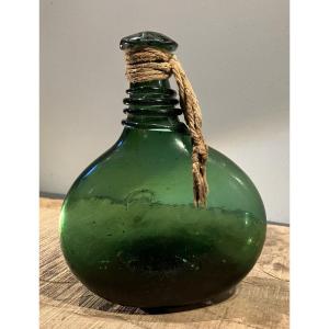 Gourde-bouteille verre soufflé Iran 18-19ème siècle