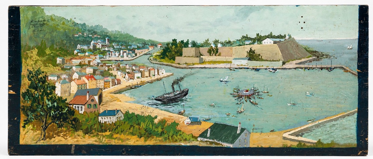Coffre/Malle de peinte  a Décor de Marine  par A. Dubois – Memories of trips - 1897–1907-photo-3