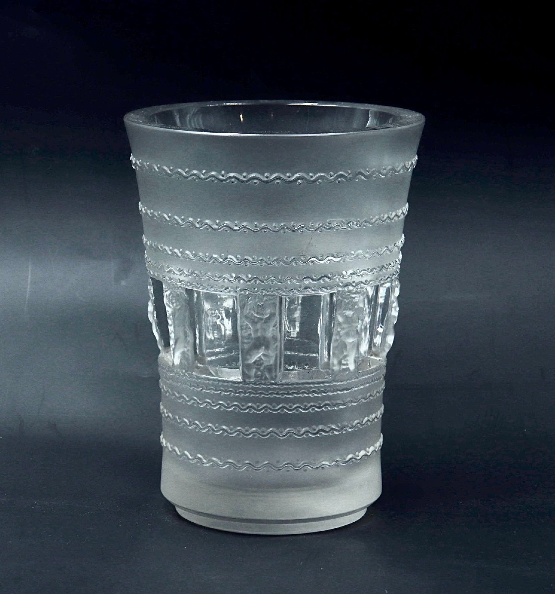 René Lalique - Vase - « Florence » -  vase Art déco français en verre satiné, 1937-photo-3