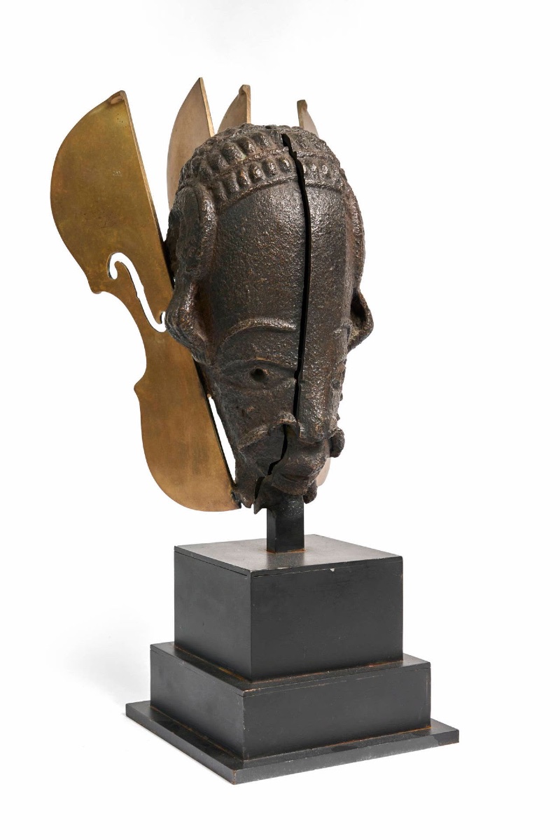 Fernandez Arman, Bronze, 51 Cm,  Tête Nok, 2002-photo-3