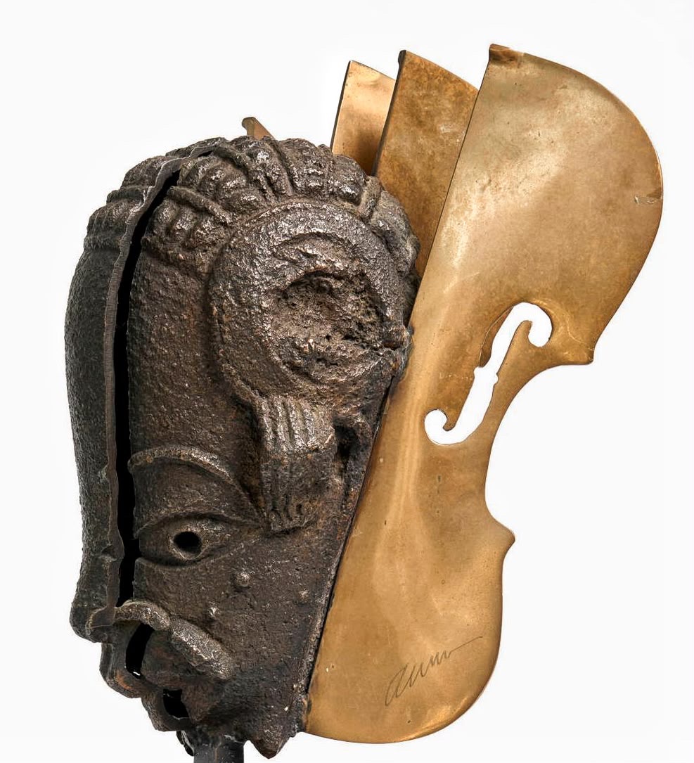 Fernandez Arman, Bronze, 51 Cm,  Tête Nok, 2002-photo-4