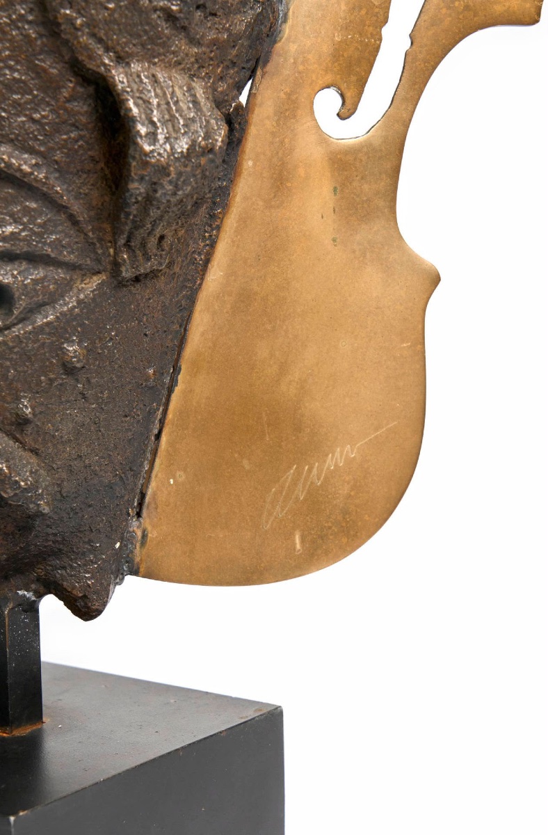 Fernandez Arman, Bronze, 51 Cm,  Tête Nok, 2002-photo-1