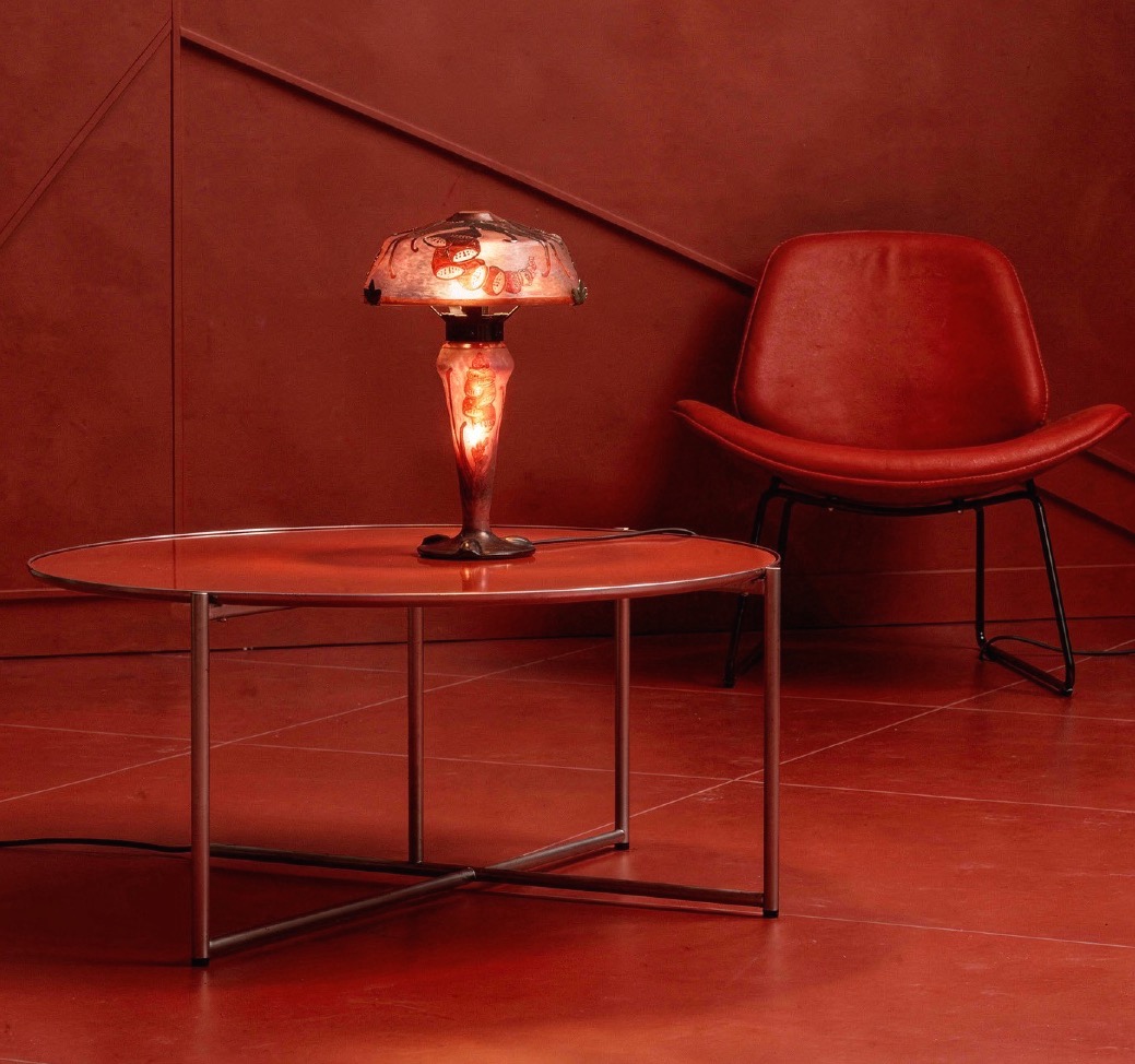 Le Verre Français / Charles Schneider - “digitale” Table Lamp - Art Deco, 1925