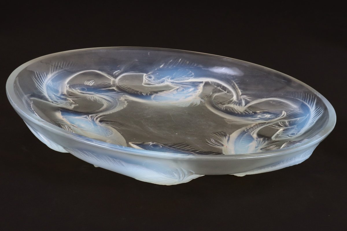 René Lalique – “martigues” Bowl No. 377 – Opalescent Glass – Design Created In 1920-photo-2
