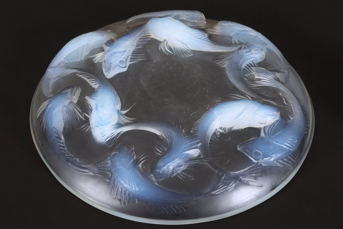 René Lalique – “martigues” Bowl No. 377 – Opalescent Glass – Design Created In 1920-photo-4