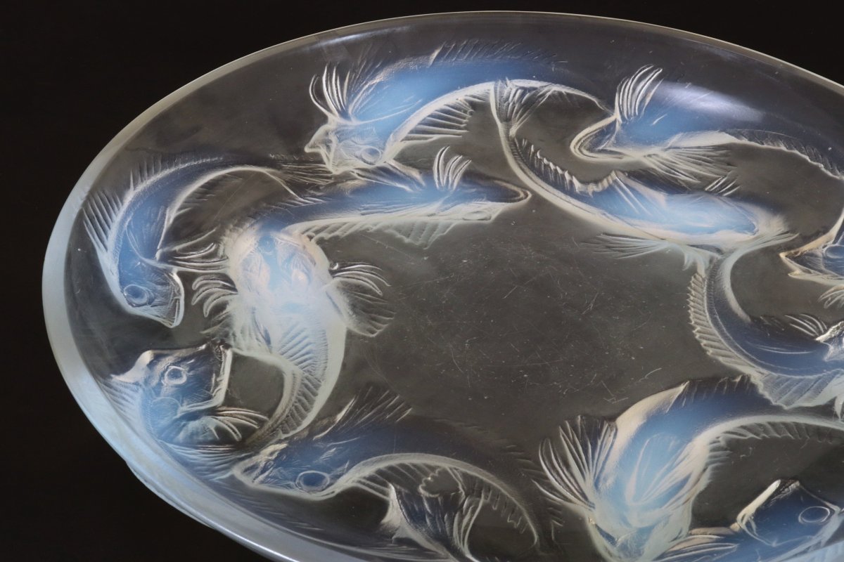 René Lalique – “martigues” Bowl No. 377 – Opalescent Glass – Design Created In 1920-photo-2