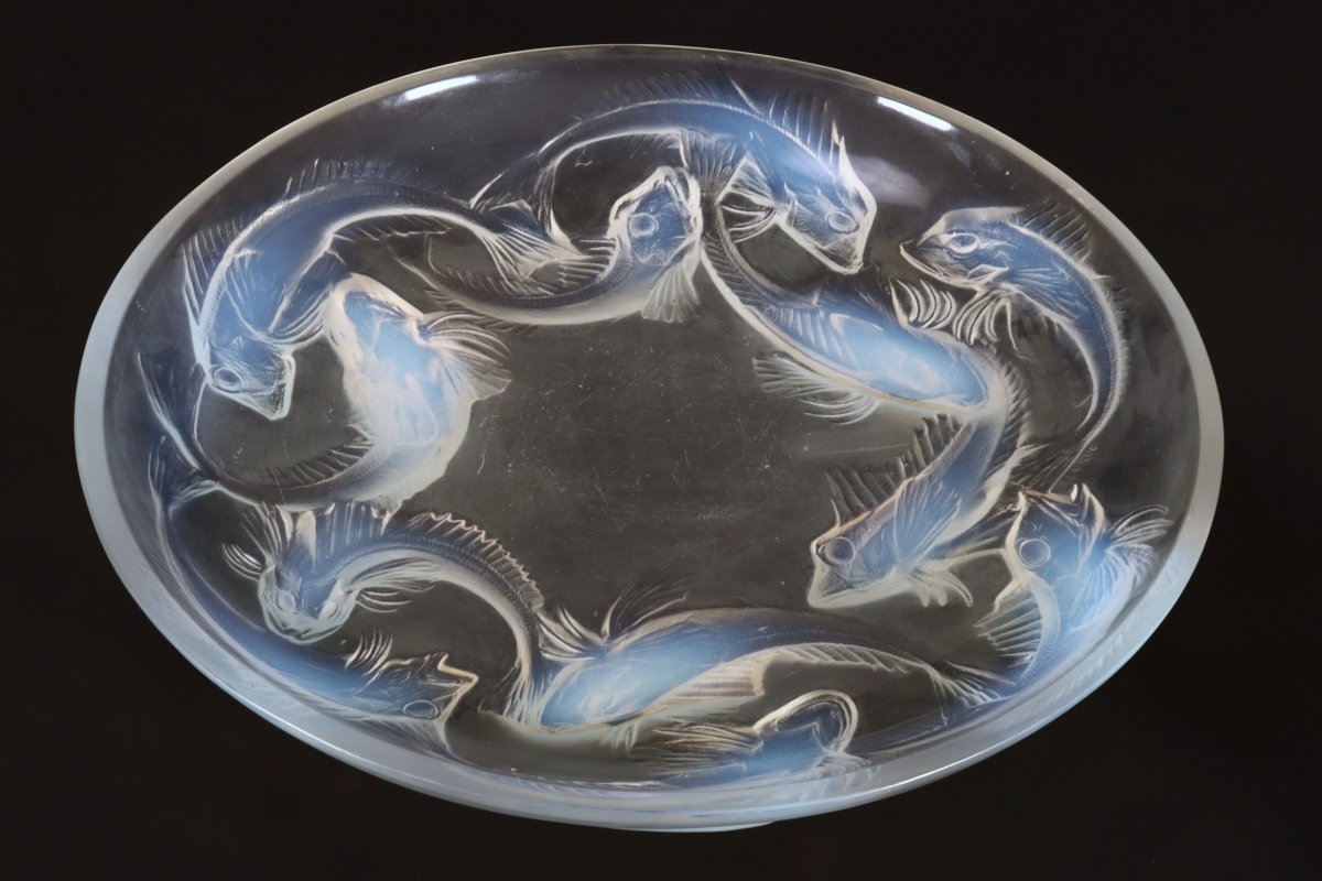 René Lalique – “martigues” Bowl No. 377 – Opalescent Glass – Design Created In 1920-photo-5