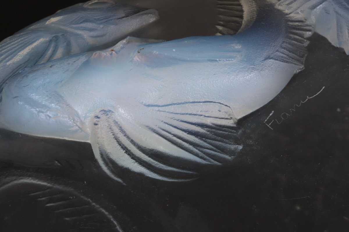 René Lalique – “martigues” Bowl No. 377 – Opalescent Glass – Design Created In 1920-photo-7