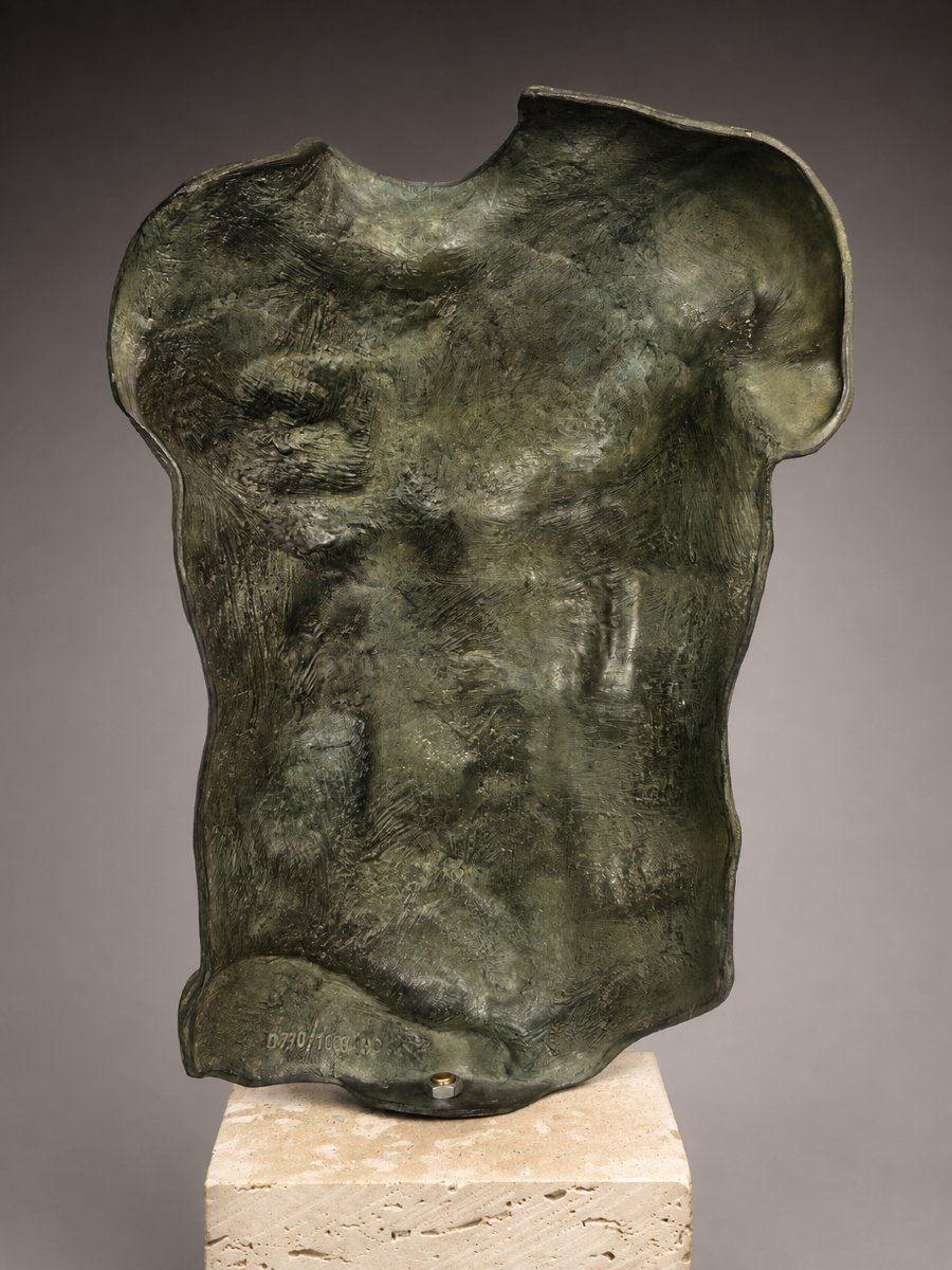 Igor Mitoraj (1944–2014) – Perseus – Patinated Bronze – 48 Cm-photo-1