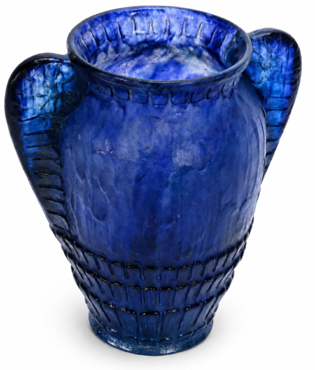 Gabriel Argy-rousseau – “fougères” Vase, Made Of Pâte De Verre, 1925-photo-3
