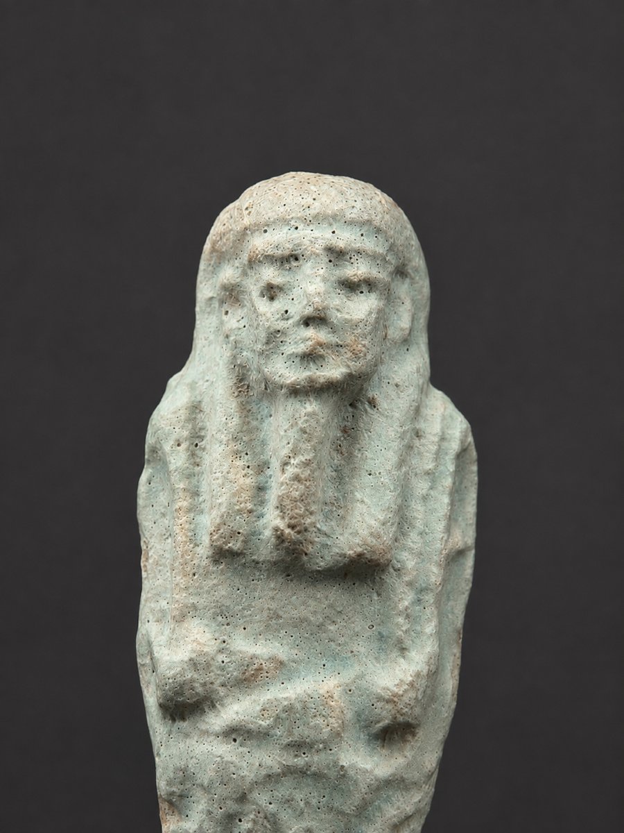Egyptian Ushabti Carved From Turquoise Faience – Late Period To Ptolemaic Period-photo-2