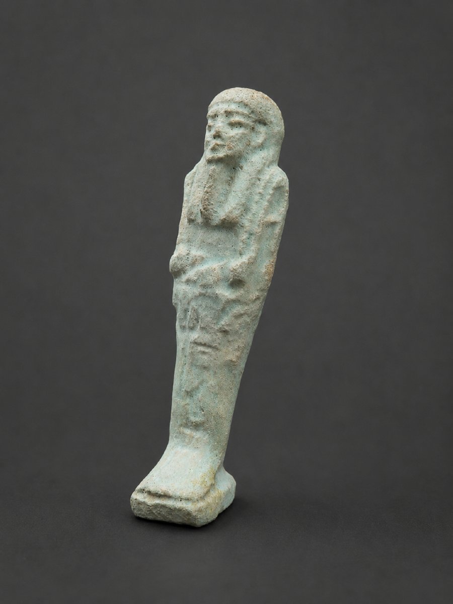 Egyptian Ushabti Carved From Turquoise Faience – Late Period To Ptolemaic Period-photo-3