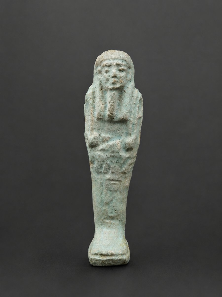Egyptian Ushabti Carved From Turquoise Faience – Late Period To Ptolemaic Period-photo-4